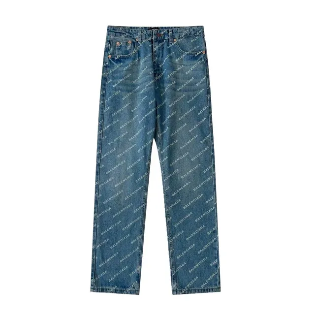 Balenciaga Logo-Print Jeans All-Over Logo