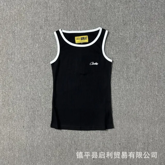 Chrome Hearts Ribbed Tank Top White Trim