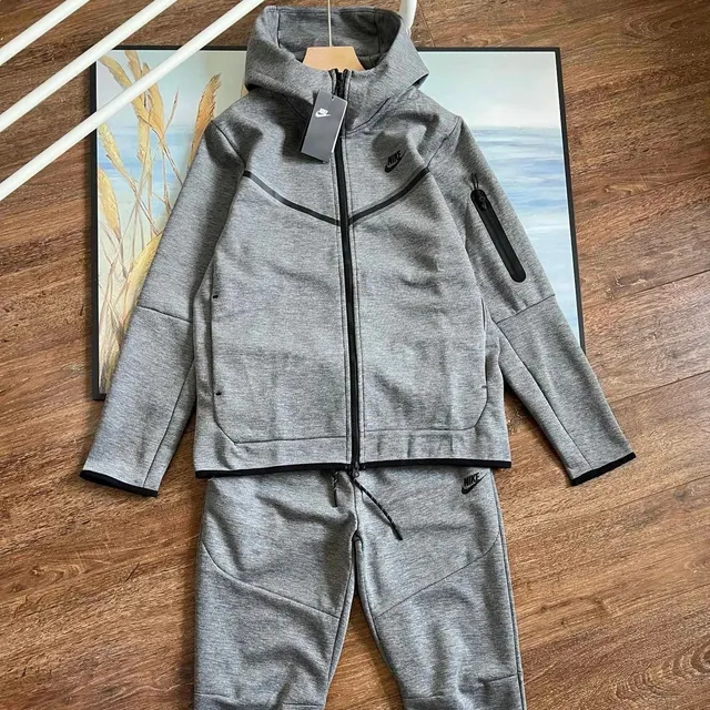 Nike Tech Fleece Hoodie and Joggers Heather Grey