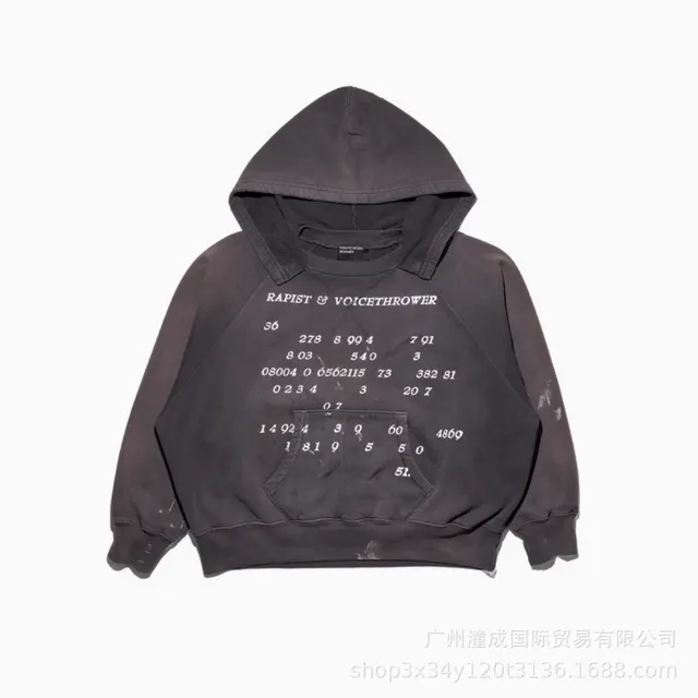 Fear of God Hoodie Rapist & Voicethrower Print