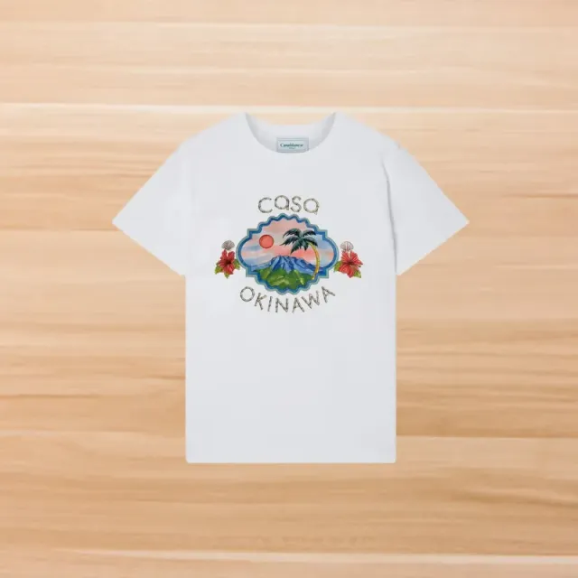 No. 6 scallop landscape painting white