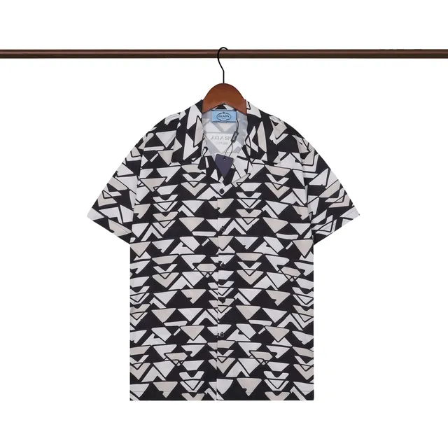 Prada Short-Sleeve Shirt Geometric Print