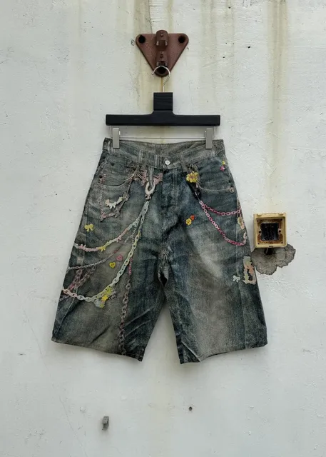 Levi's 501 Shorts Custom Embellished