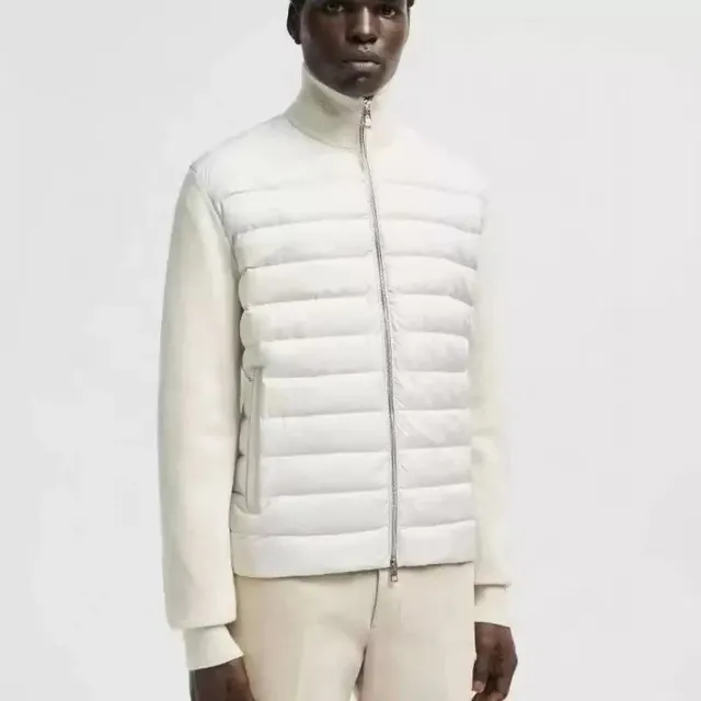 Moncler Quilted Zip-Up Jacket Two-Tone