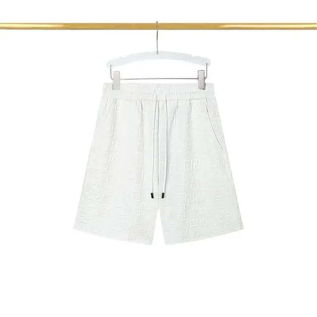 Versace Greek Key Shorts Embroidered Logo Pattern