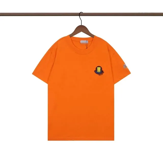 Moncler Logo T-Shirt Orange with Embroidered Logo