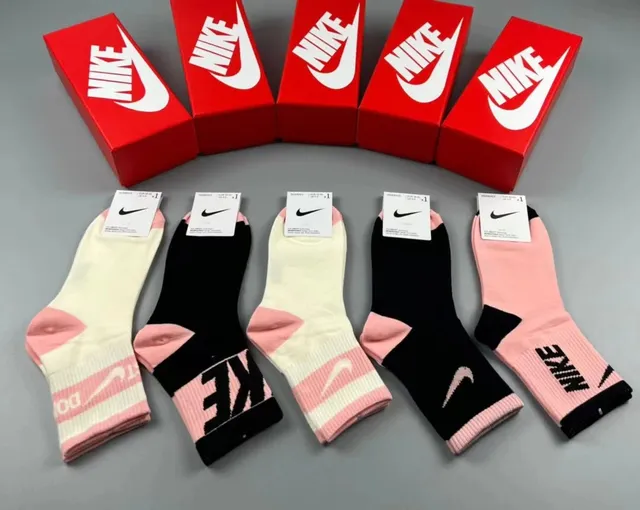 Nike Sport Socks Pink/Black/White Colorblock