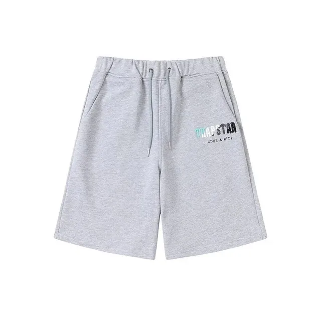Trapstar Logo Shorts Heather Grey