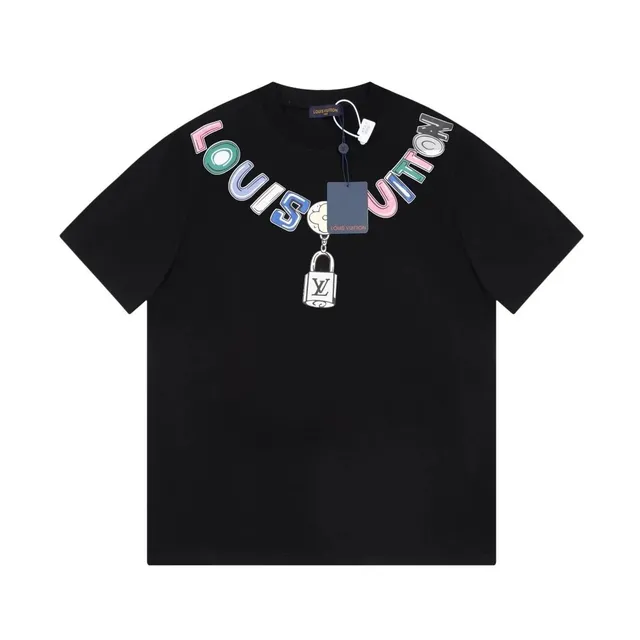 Louis Vuitton T-Shirt Multicolor Logo Appliqué