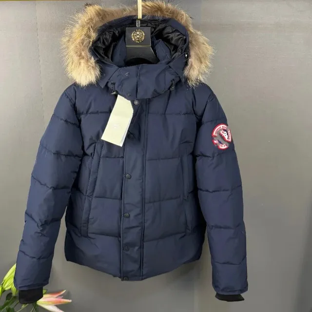 Canada Goose Expedition Parka Navy with Fur Trim