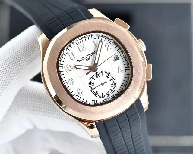 Patek Philippe Aquanaut Chronograph Rose Gold with White Dial