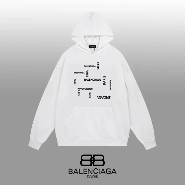 Balenciaga Hoodie Paris Logo Print
