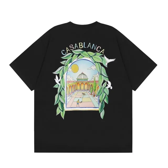 Graphic Tee Casablanca Tennis Court Print