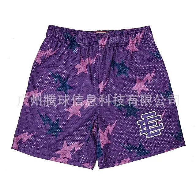 Corteiz Mesh Shorts Star and Lightning Print