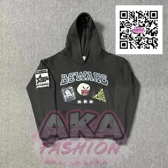 Broken Planet Hoodie Beware Graphic Patch
