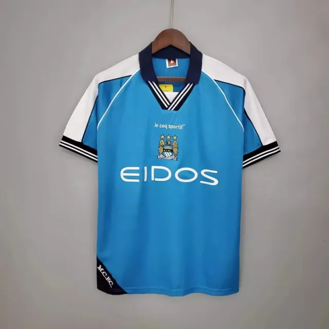 Le Coq Sportif Manchester City Home Jersey 1998-99 Eidos Sponsor