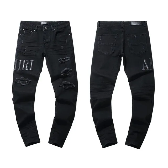 Amiri Distressed Jeans Embroidered Logo