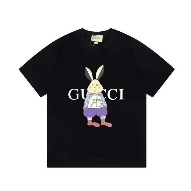 Gucci Rabbit Graphic Tee Black with Rabbit Print