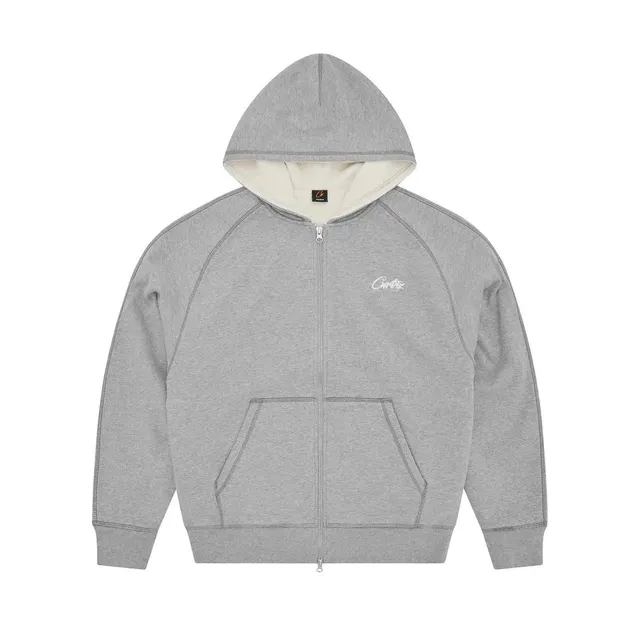 Corteiz Zip-Up Hoodie Heather Grey