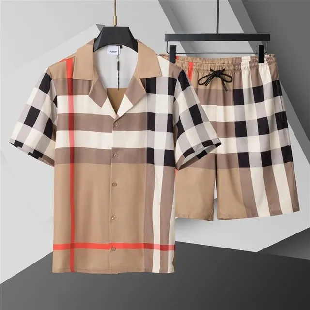 Burberry Checkered Shirt and Shorts Set