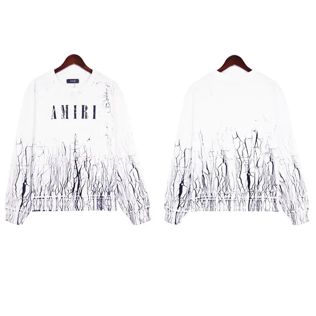 Amiri Cracked Print Sweater Marbled Crack Print