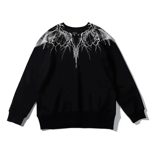 Marcelo Burlon Crewneck Sweatshirt Lightning Wings Print