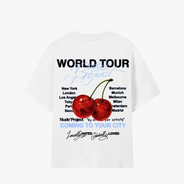 Nude Project World Tour Tee Cherry Graphic