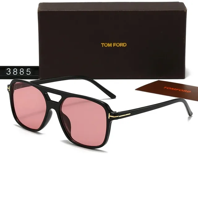 Tom Ford Aviator Sunglasses Black Frame with Pink Lenses