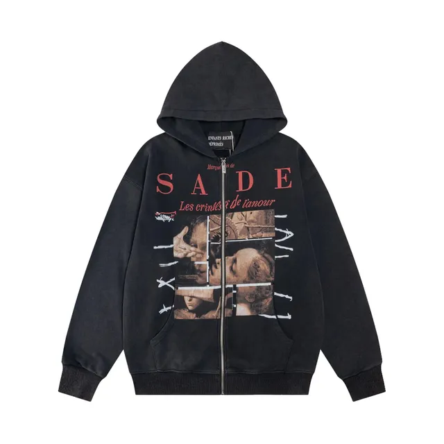 Enfants Riches Déprimés Zip-Up Hoodie Sade Graphic Print