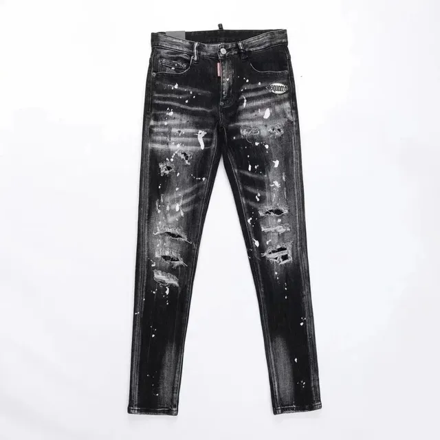 Dsquared2 Distressed Jeans Paint Splatter