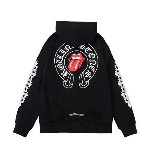 Chrome Hearts Hoodie Rolling Stones Logo
