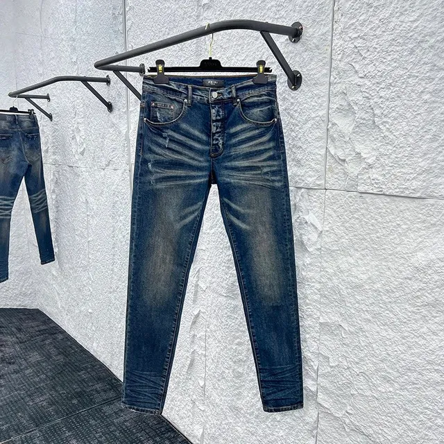 Amiri Distressed Slim Fit Jeans Worn Wash
