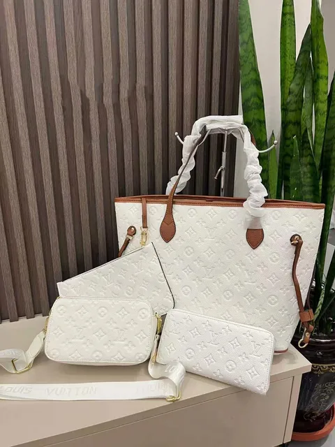 Louis Vuitton Neverfull Monogram Empreinte White