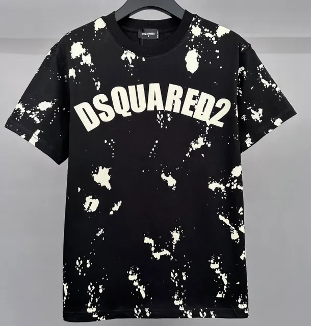 Dsquared2 Logo Print T-Shirt Splatter Paint