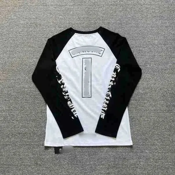 Long-Sleeve Raglan Tee Chrome Hearts Logo Print