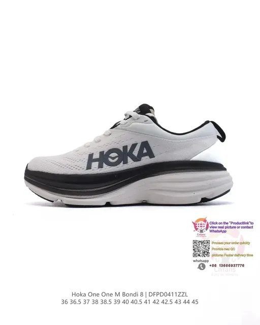 Hoka One One M Bondi 8 White/Black