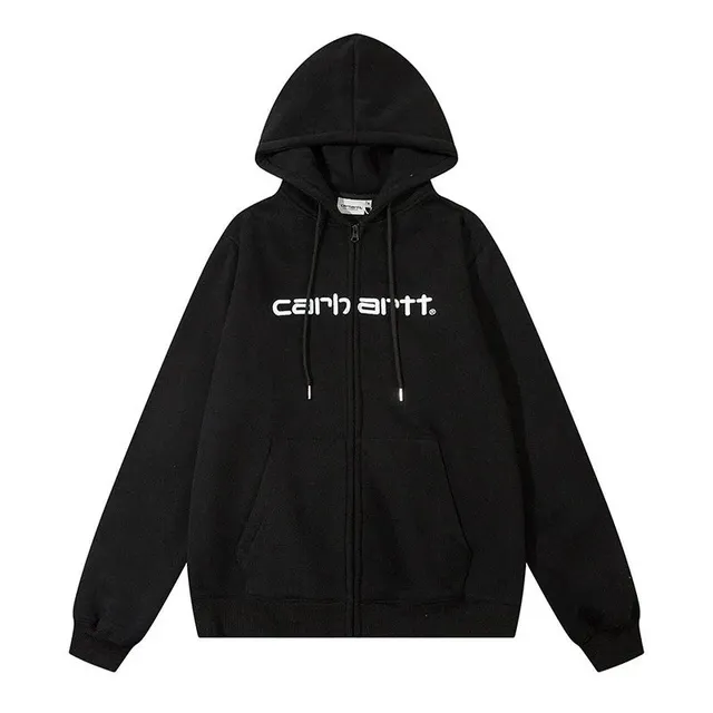 Carhartt Zip-Up Hoodie Logo Print