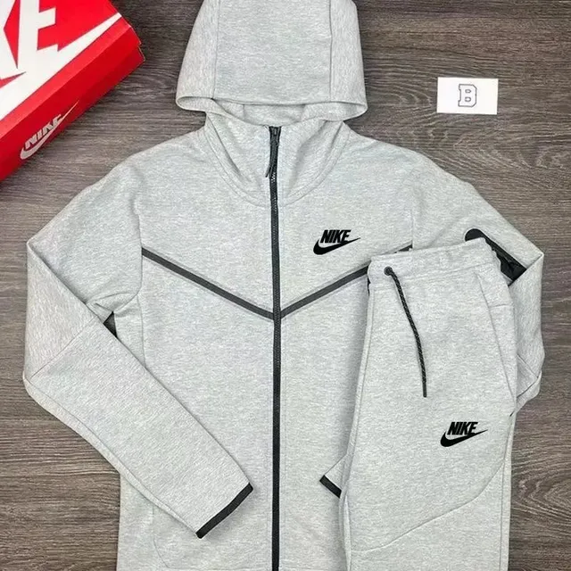 Nike Tech Fleece Hoodie and Joggers Heather Grey