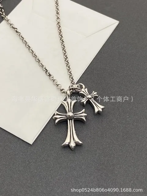 无钻双十字架珍珠链