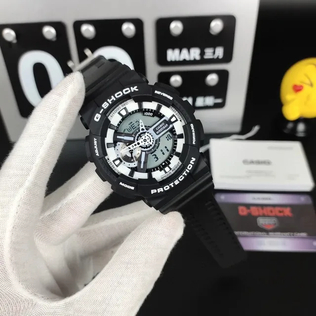 Casio GA-110 Ana-Digi Black White