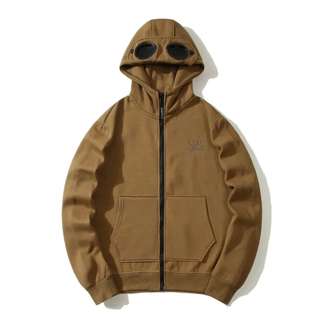 C.P. Company Goggle Hoodie Brown