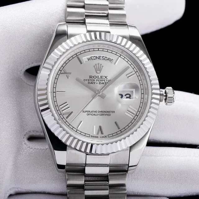 Rolex Oyster Perpetual Day-Date Silver Dial