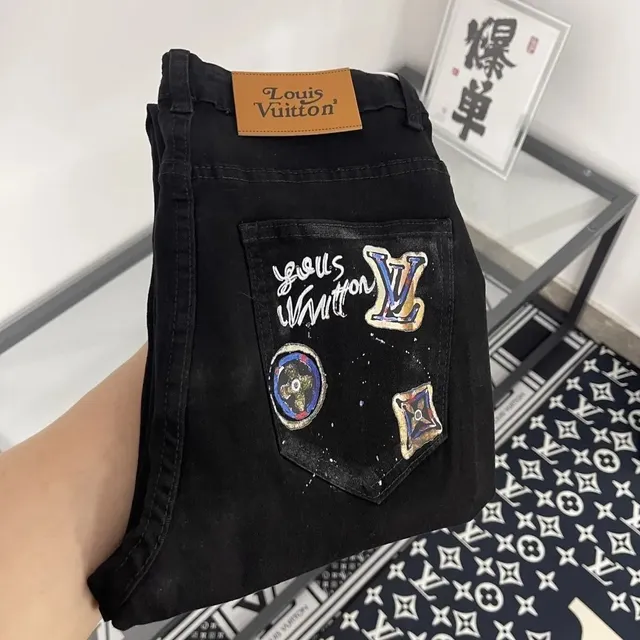 Louis Vuitton Denim Jeans Hand-Painted Patch Edition