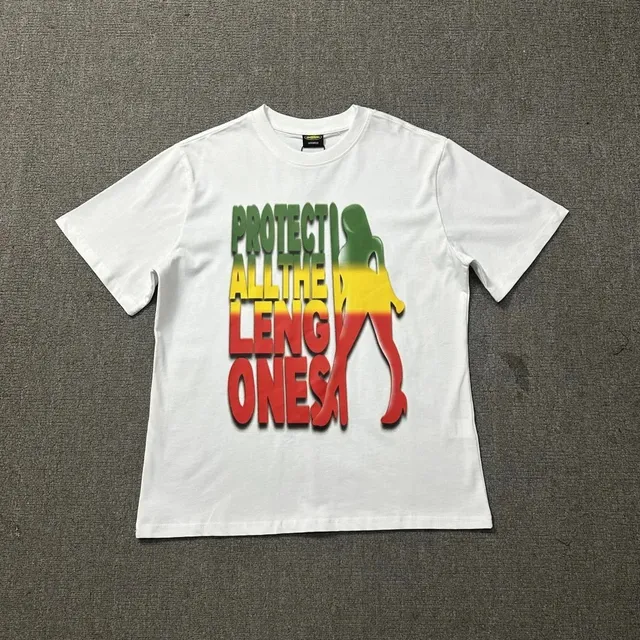 Versace Graphic T-Shirt Rasta Gradient Print