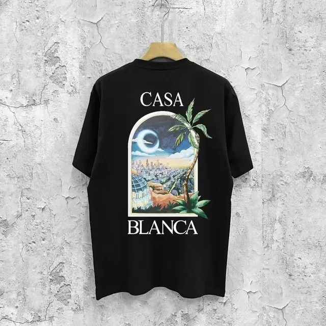 Casablanca Graphic Tee Casa Blanca Palm Print