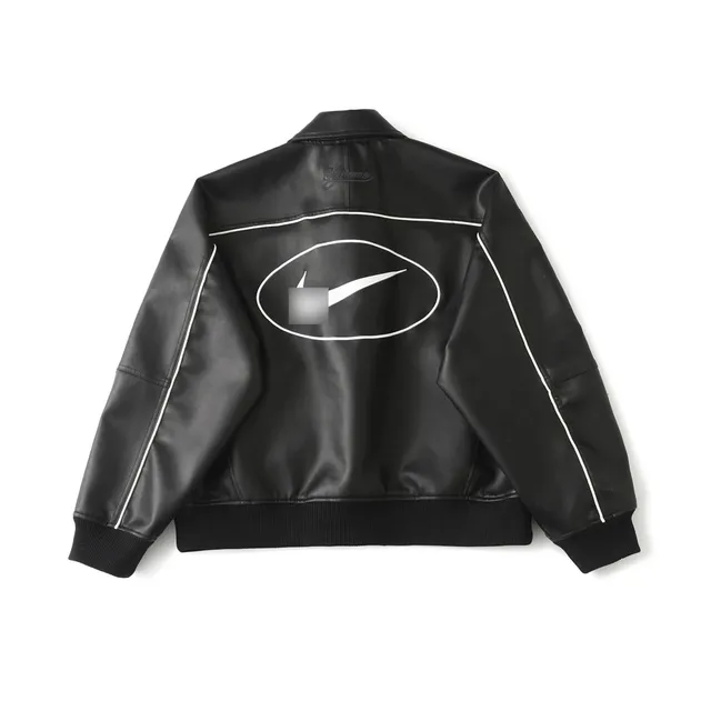 Supreme Leather Jacket Nike Swoosh