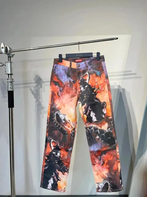 Supreme × Louis Vuitton Jeans Fantasy Print