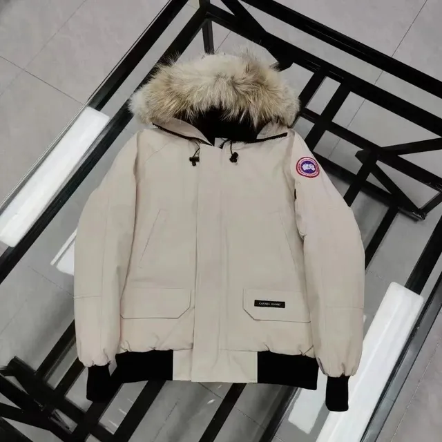 Canada Goose Expedition Parka White with Black Trim