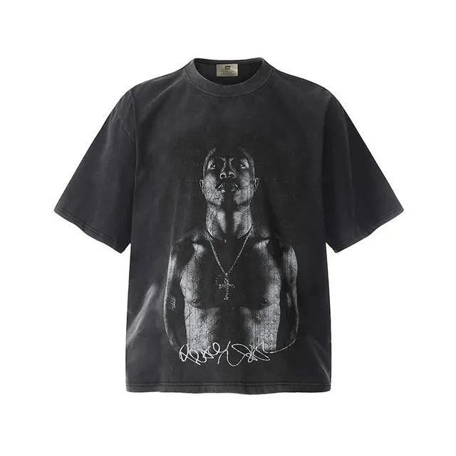 Graphic T-Shirt Tupac Portrait Print