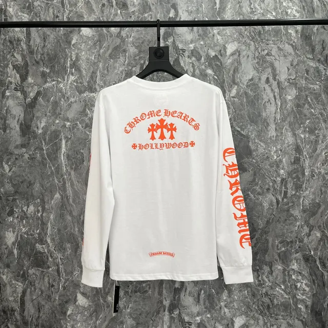 Chrome Hearts Long Sleeve Tee Hollywood Cross Print